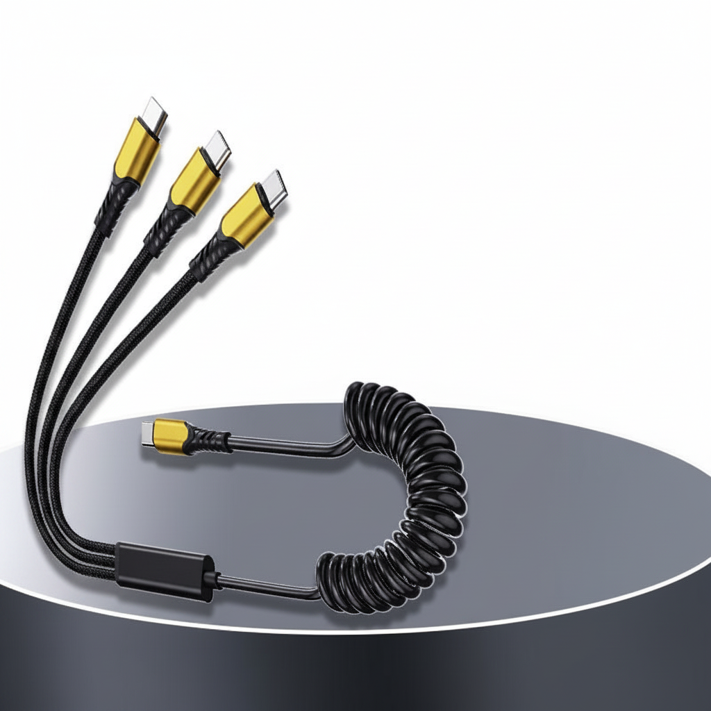 Fast-charging Cable 3-in-1 And 5-in-1 Multi-head Charging Cable